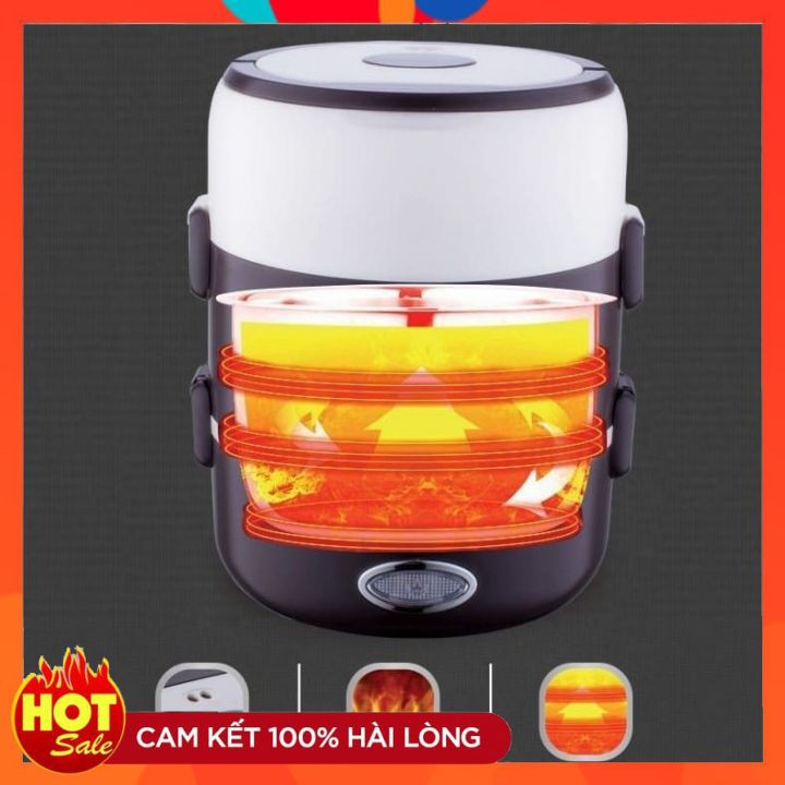 Hộp cơm văn phòng cắm điện đa năng tiện dụng dung tích lớn Hộp đựng cơm 3 tầng inox cao cấp BH 6 tháng[hàng chính hãng] | BigBuy360 - bigbuy360.vn
