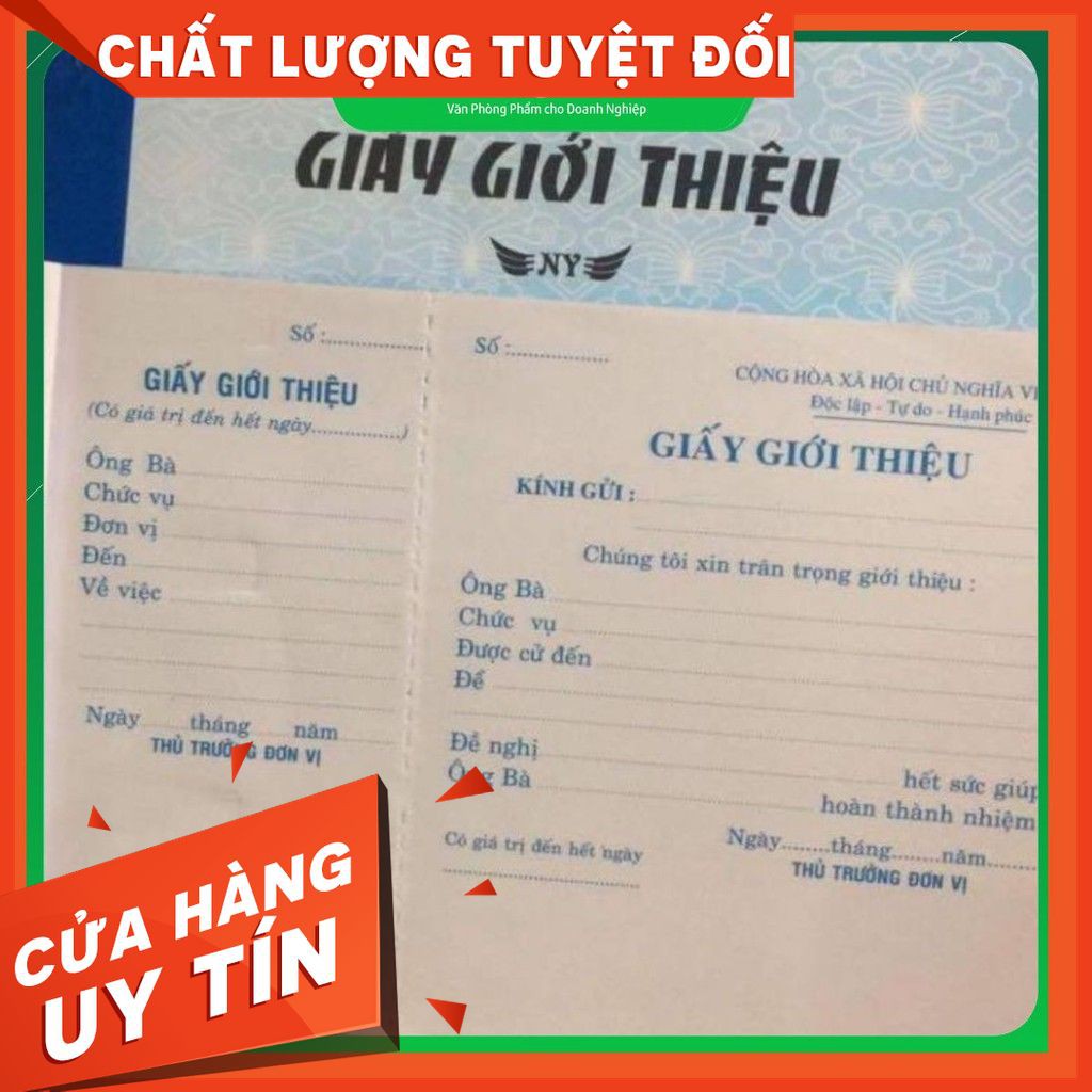 [Bán Lỗ]Chính Hãng Giấy giới thiệu