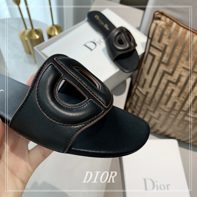 Dép Da Bò In Chữ Thoải Mái Thời Trang Cho Nữ Size 34-42