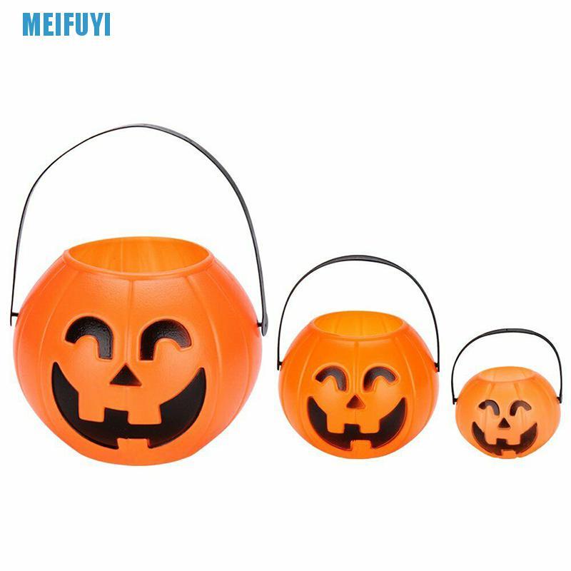 [Meifuyi] Xô Đựng Kẹo Hình Bí Ngô Cho Tiệc Halloween