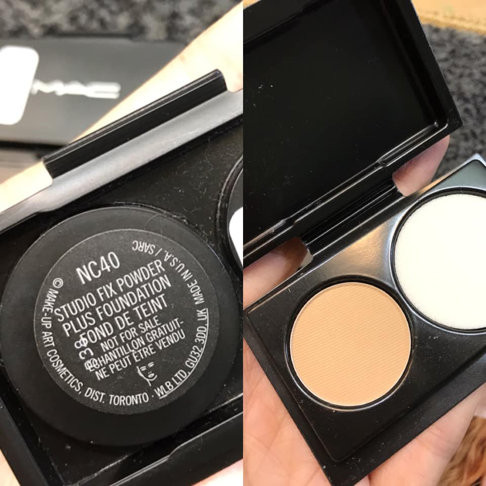 Phấn Phủ Dạng Nén Mac Studio Fix Powder tông NC40, có sẵn cả mút phấn