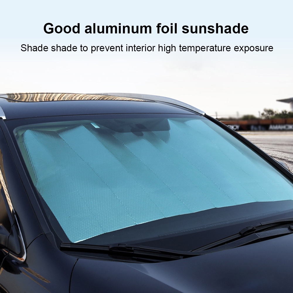 Tấm Che Nắng Phản Quang Gấp Gọn Được Thông Dụng Cho Kính Chắn Gió Xe Hơi