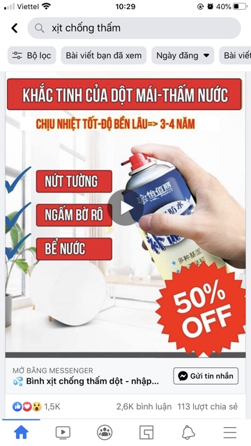 BÌNH XỊT CHỐNG THẤM DỘT THẦN THÁNH HIỆU QUẢ