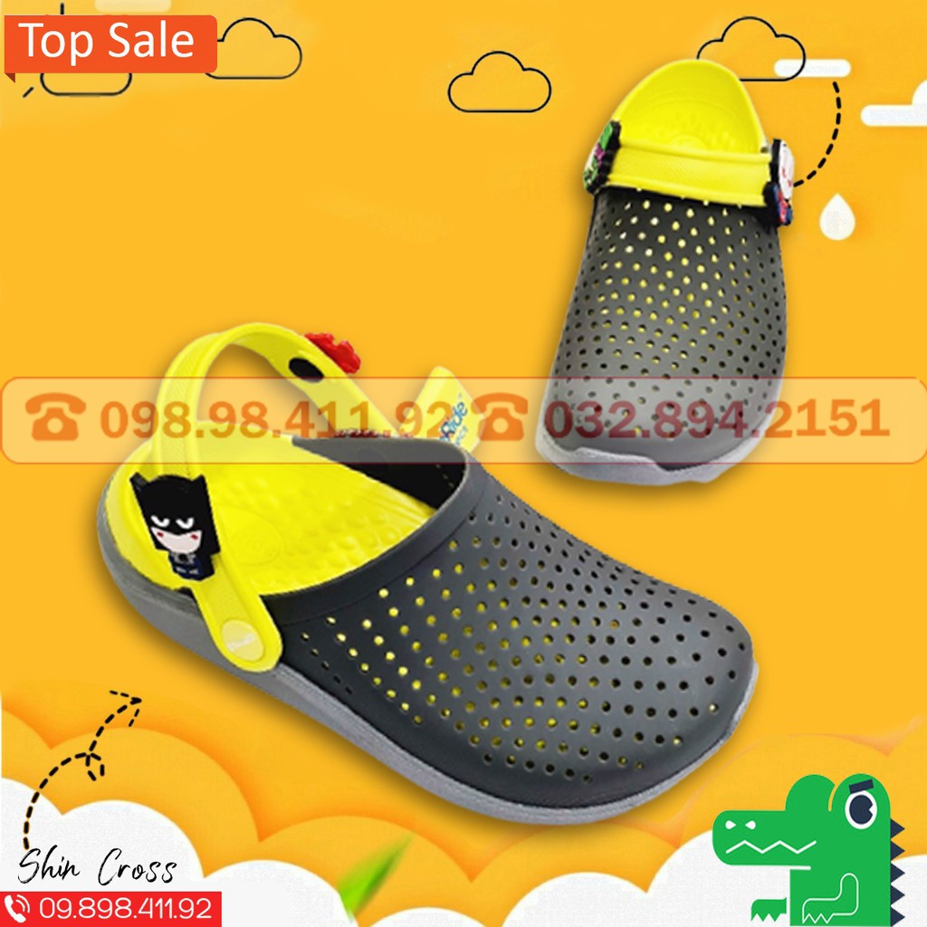Giày dép Cross cho bé họa tiết quai xanh nõn sục lít  tặng thêm 6 sticker cross