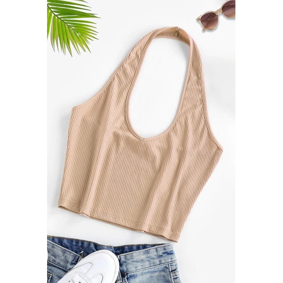 [Mã BMBAU50 giảm 7% đơn 99K] Áo bra yếm nữ croptop CERA-Y màu trắng CRA034