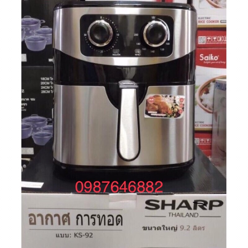 [Mã ELHADEV giảm 4% đơn 300K] Nồi Chiên Không Dầu Sharp KS92 9,2l Bảo Hành 12 Tháng