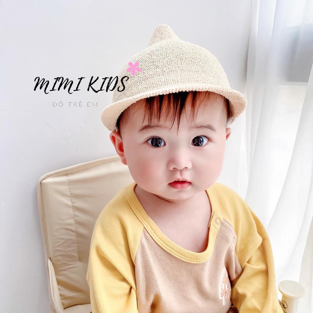 Mũ cói củ tỏi cho bé (6-18m) Mimi Kids