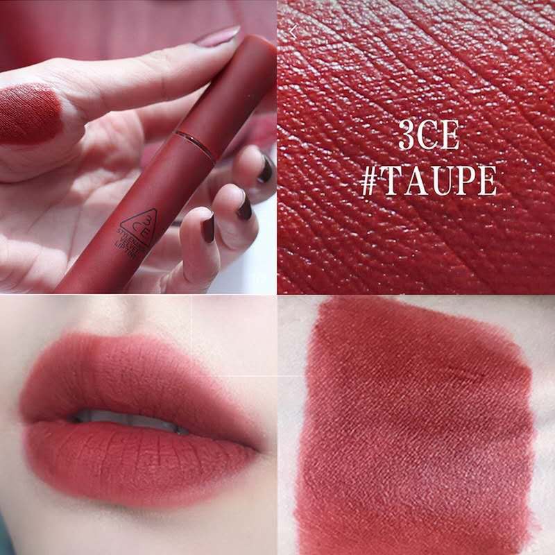 3CE VELVET LIPSTICK TINT Waterproof Matte Nude Lips Cosmetic Korea