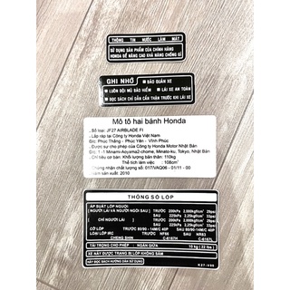 Trọn bộ tem thông số chi tiết xe Airblade 2010. xe AB 2010