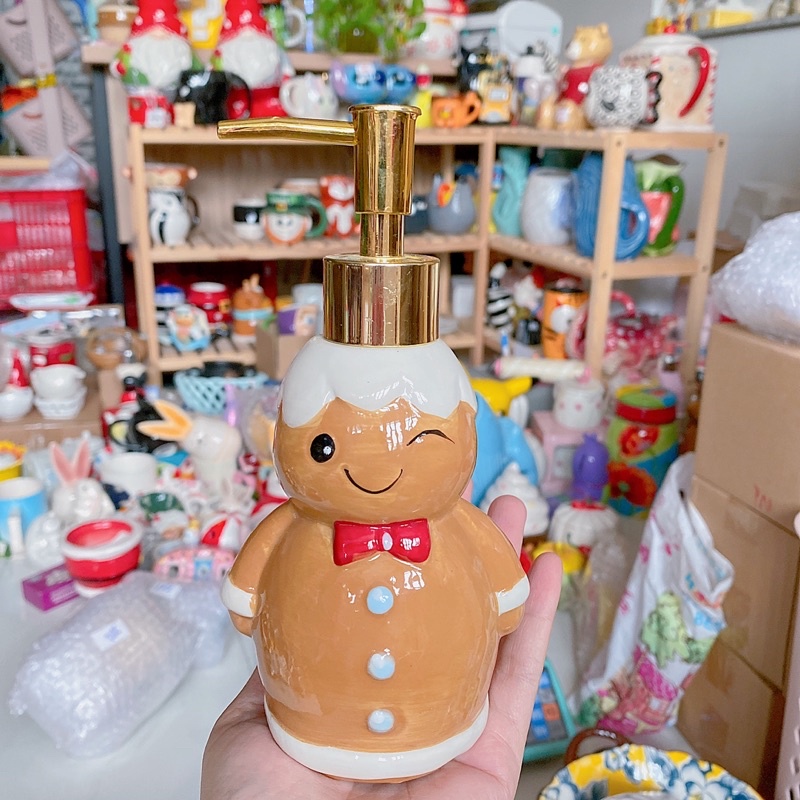 Bình xà bông có vòi gốm sứ 3D