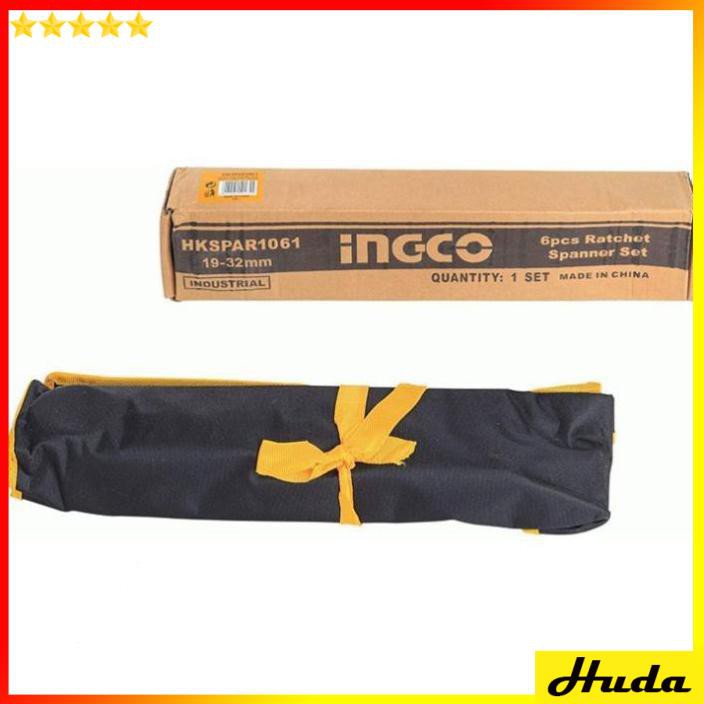 Bộ 6 cờ lê vòng miệng tự động Ingco HKSPAR1061  JKL