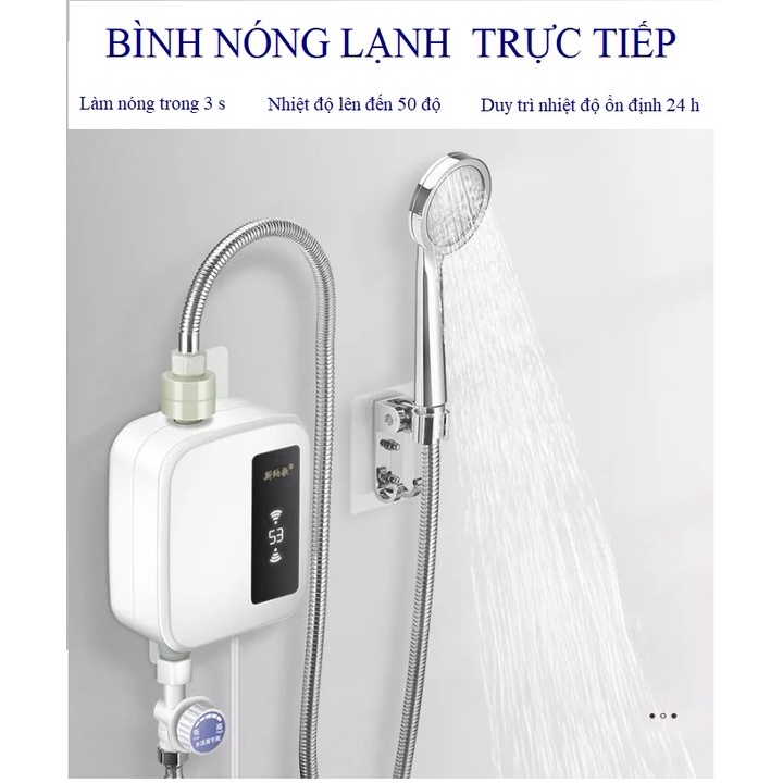 Máy nước nóng vòi hoa sen, Máy nước nóng 3500w. Máy làm nóng nước tắm, máy nước nóng trực tiếp tặng kèm vòi sen cao cấp