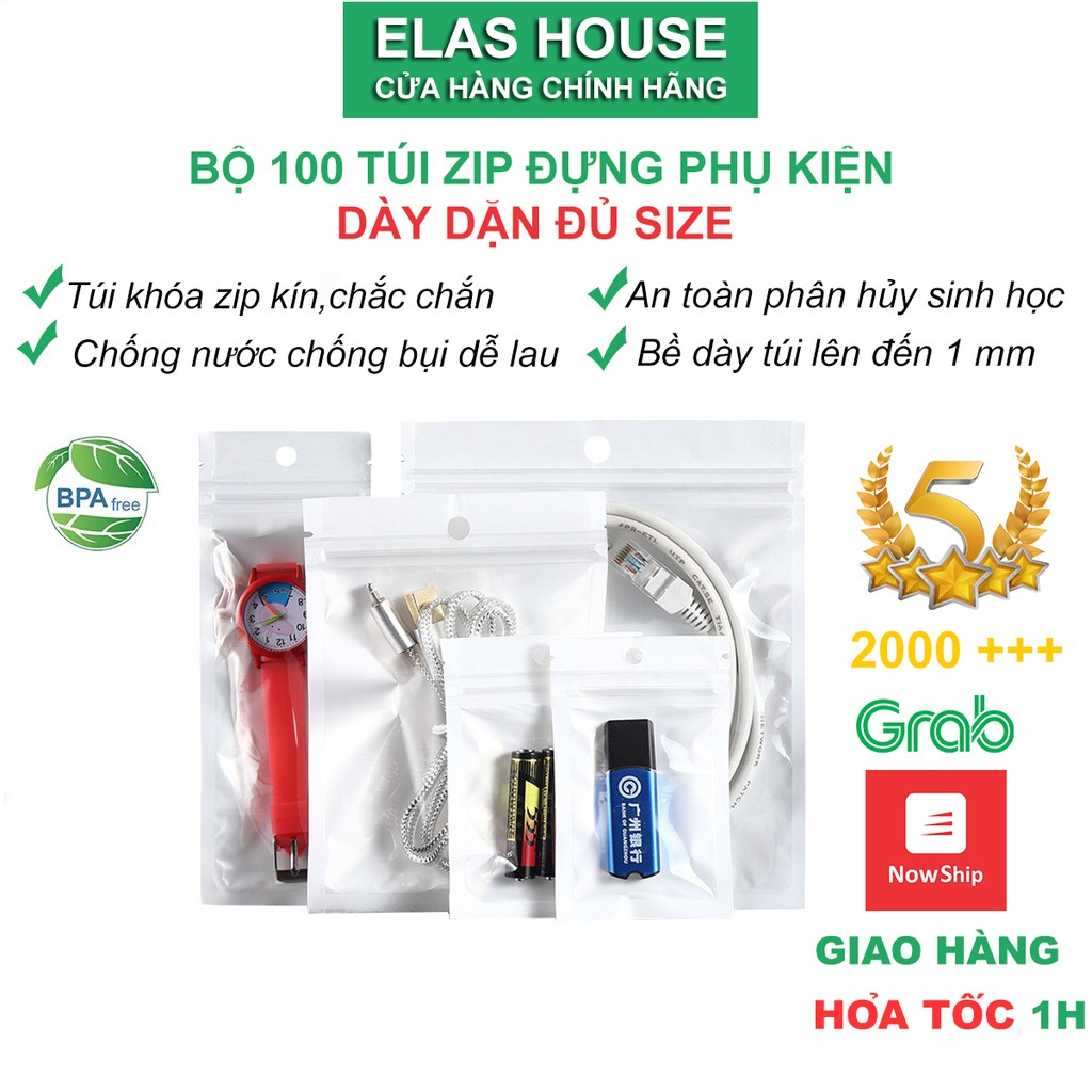 Túi Zip,Set Túi Zip Đựng Phụ Kiện,Túi Zipper Nhỏ Mini Đủ Size Đựng Phụ Kiện Thực Phẩm Đa Năng Tiện Dụng