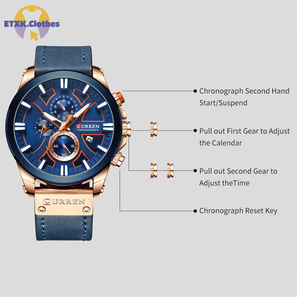 Đồng Hồ Thể Thao Nam Đa Năng Chống Thấm Nước Curren 8346 | BigBuy360 - bigbuy360.vn