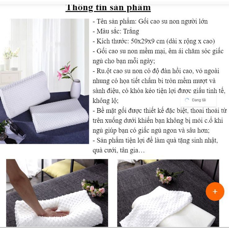 ✔️ Gối cao su non Người lớn Cao Cấp Chống Ngáy Ngủ, Đau Cột Sống Cổ (Bảo hành 1 đổi 1) [MUA BAO NHIÊU TẶNG BẤY NHIÊU]