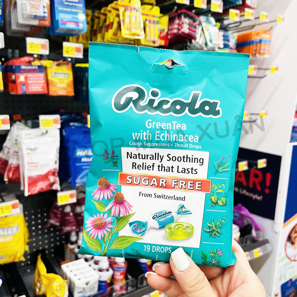 Kẹo ngậm giảm ho, đau họng Ricola nhiều mùi