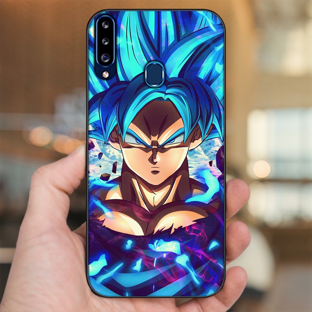 Ốp lưng Samsung A20S viền đen in hình Goku Dragon Ball