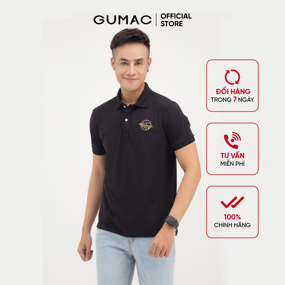 Áo polo nam bố thêu GUMAC năng động, lịch lãm ATNB851
