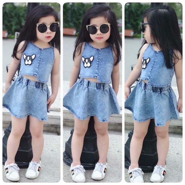 Combo 1 lố váy jean