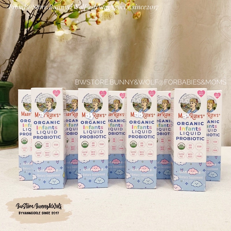 Lợi Khuẩn MaryRuth's Organic Infants Liquid Probiotic Dạng Giọt 6-12m - Mỹ lọ 30ml [ BW Store ]