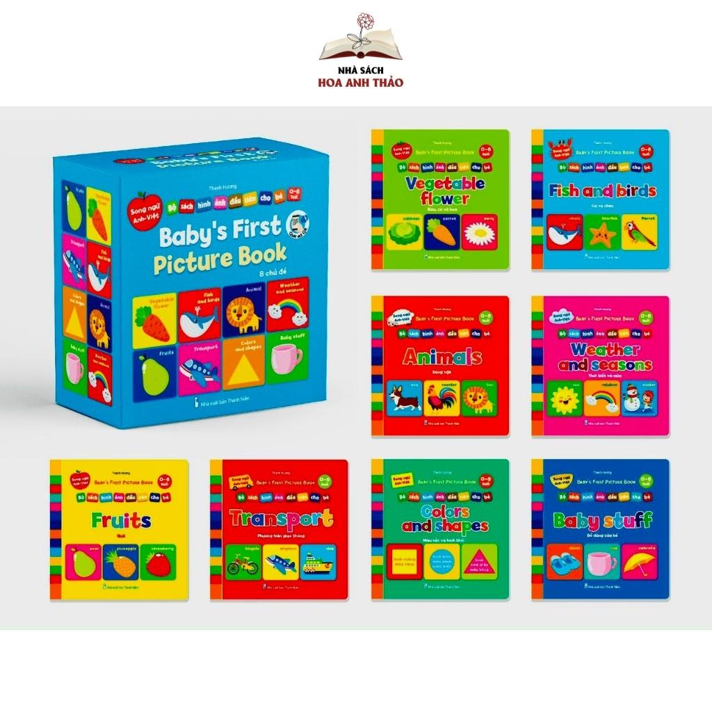 Sách Bìa cứng thư viện hình ảnh đầu tiên cho bé Baby' First Picture Book  - Kèm file video tiếng Anh
