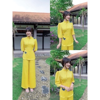 bộ lam bướm cột eo - lụa cao cấp