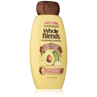 Dầu gội chiết xuất trái bơ Garnier Whole Blends Nourishing Avocado Oil & Shea Butter Shampoo 370ml/650ml (Mỹ)