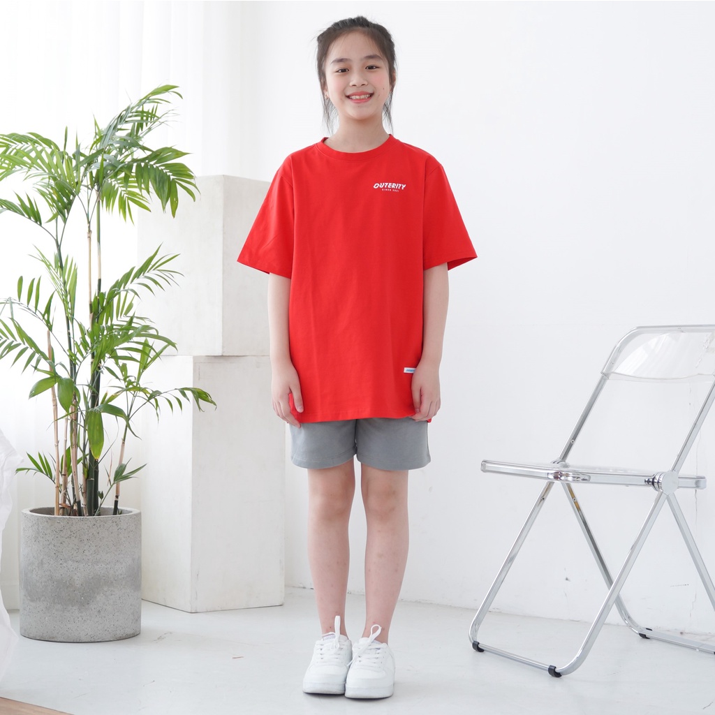 Áo thun trẻ em OuterityKids Mini Signature Đỏ - ORK117