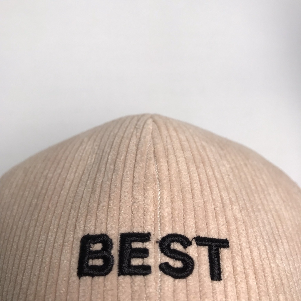 Mũ lưỡi trai ❤️ Nón kết thêu chữ BEST chất nhung tăm cao cấp form unisex nam nữ Mk15