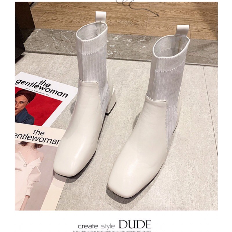 [💥 Ảnh Thật Phía Cuối] Boot Da Mix len Siêu Xinh Cho Mùa Đông❄️ | BigBuy360 - bigbuy360.vn