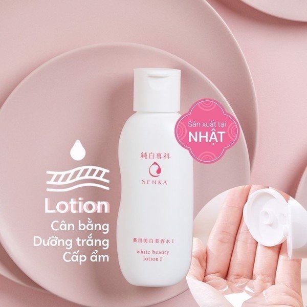 Nước dưỡng làm mềm và trắng da Senka White Beauty Lotion I 200ml