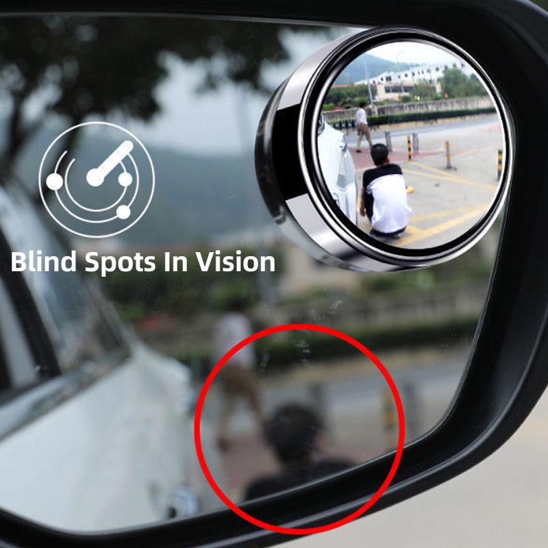 Bộ 2 Cái 2 Cái 360 Độ° Gương Chiếu Hậu Góc Rộng Tùy Chỉnh Tiện Dụng Cho Xe Hơi