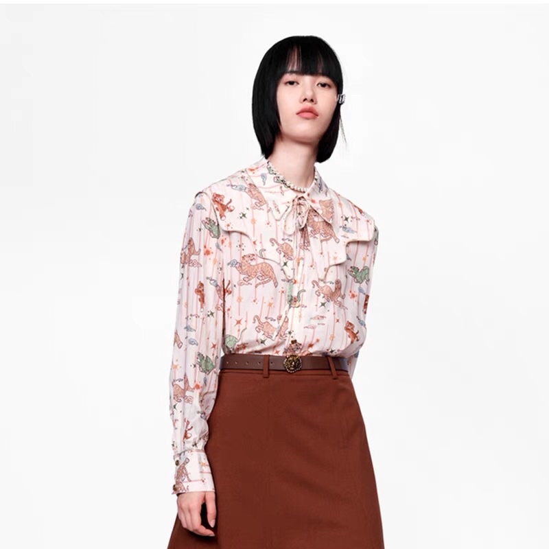 Áo sơ mi hoạ tiết Peacebird