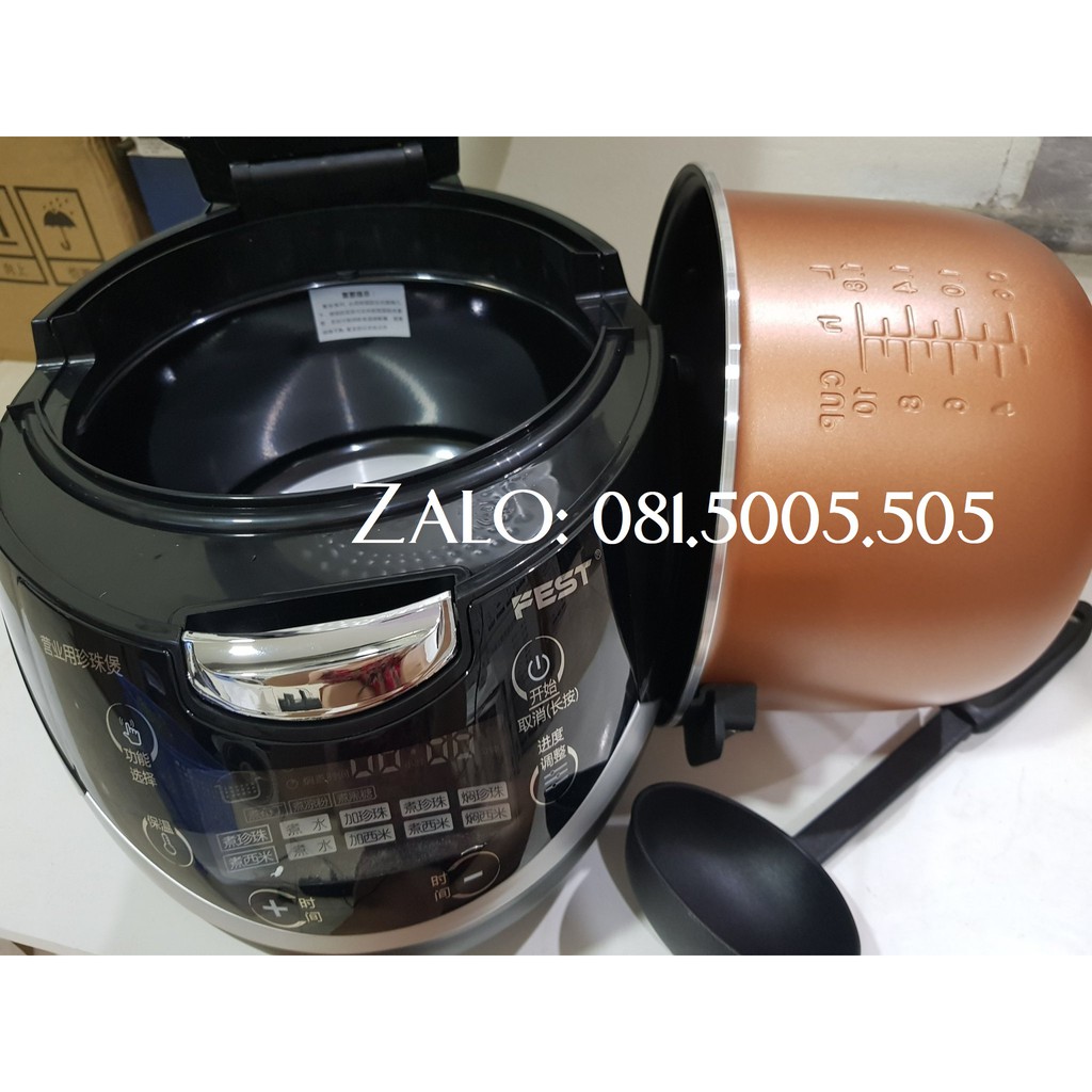 Tặng 1 muôi topping-Nồi nấu trân châu tự động AONUOSI -Nồi FEST chuyên dùng nấu trân châu đen, trân châu đường đen chuẩn