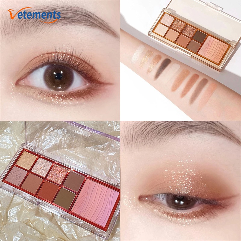 Bảng Phấn Mắt Màu Sắc Rực Rỡ Lâu Trôi Không Thấm Nước Lấp Lánh