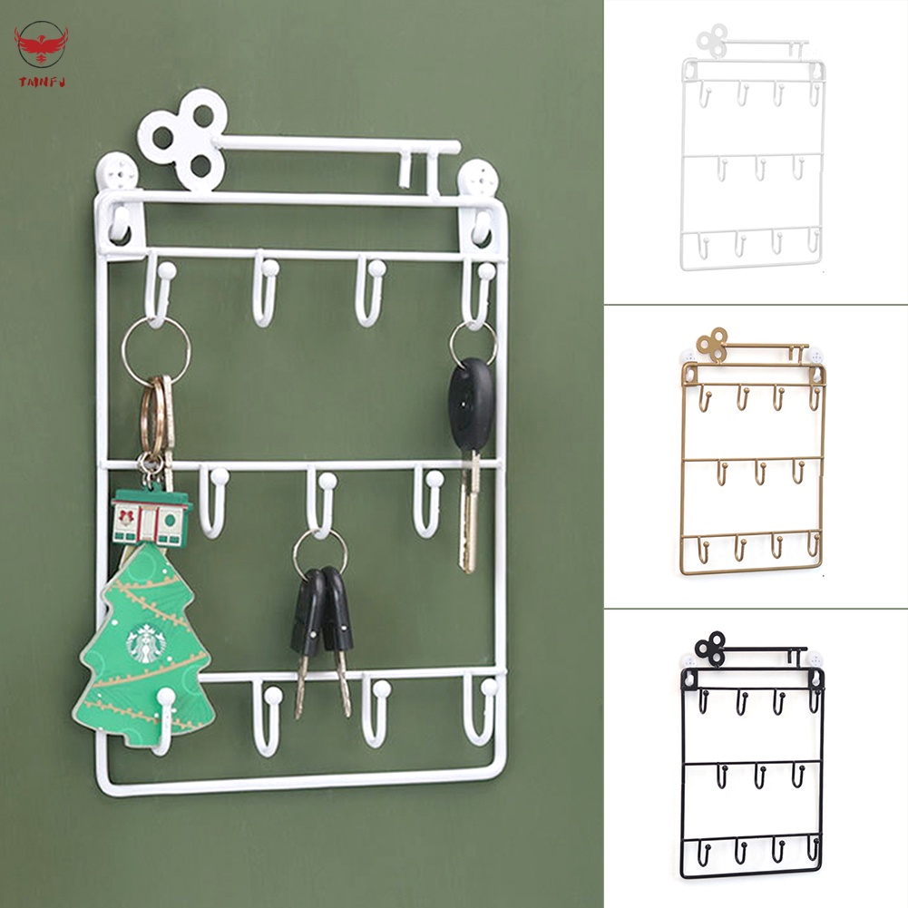 Giá Treo Chìa Khóa 11 Móc Bằng Sắt Gắn Tường Tiết Kiệm Không Gian Giá Đỡ