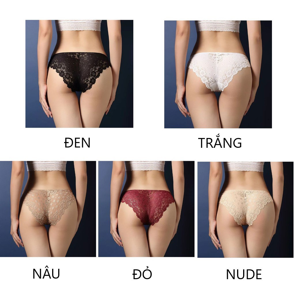 Quần Lót Nữ FREESHIP Quần Lót Ren Sexy Hoa mềm mại không đường may sexy gợi cảm mẫu NLQ3004