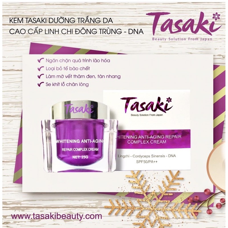 KEM DƯỠNG TRẮNG DA TASAKI LINH CHI ĐÔNG TRÙNG HẠ THẢO DNA