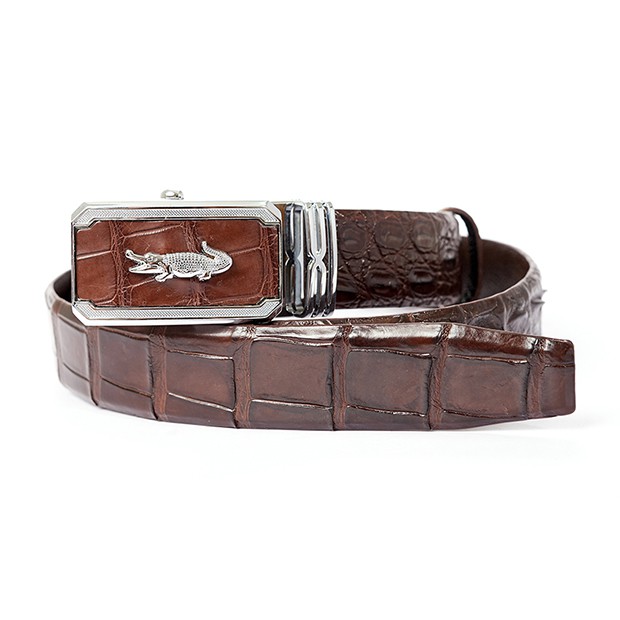 Thắt lưng nam da cá sấu cao cấp KN bản rộng 3.5 cm CS1-TL01-35+ Tặng kèm móc khóa da cá sấu, hộp và túi giấy đựng quà sa