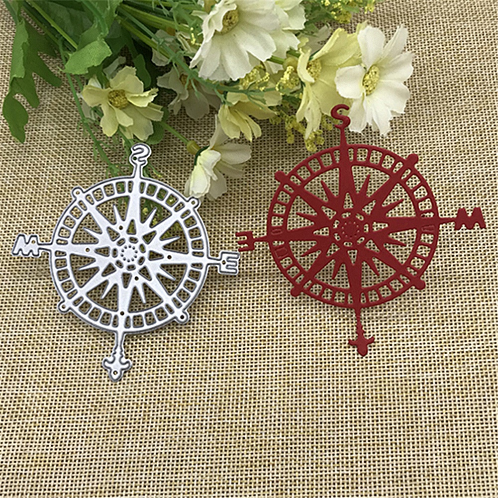 【Green】Compass Metal Cutting Dies DIY Scrapbook Emboss Paper Cards Decor Stencil Mold