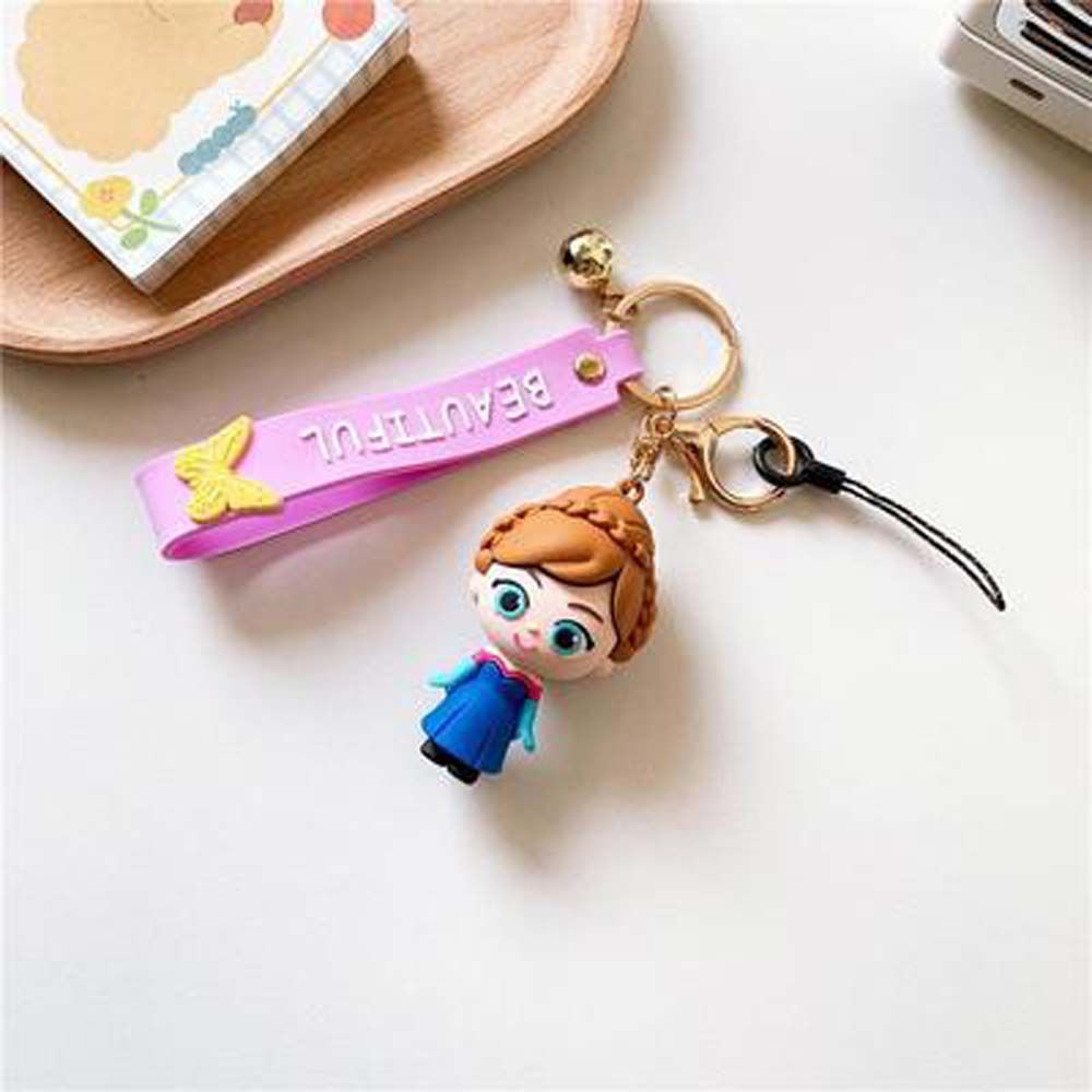 Móc khóa mặt hình công chúa Elsa/ Anna/ Olaf trong hoạt hình Frozen đáng yêu