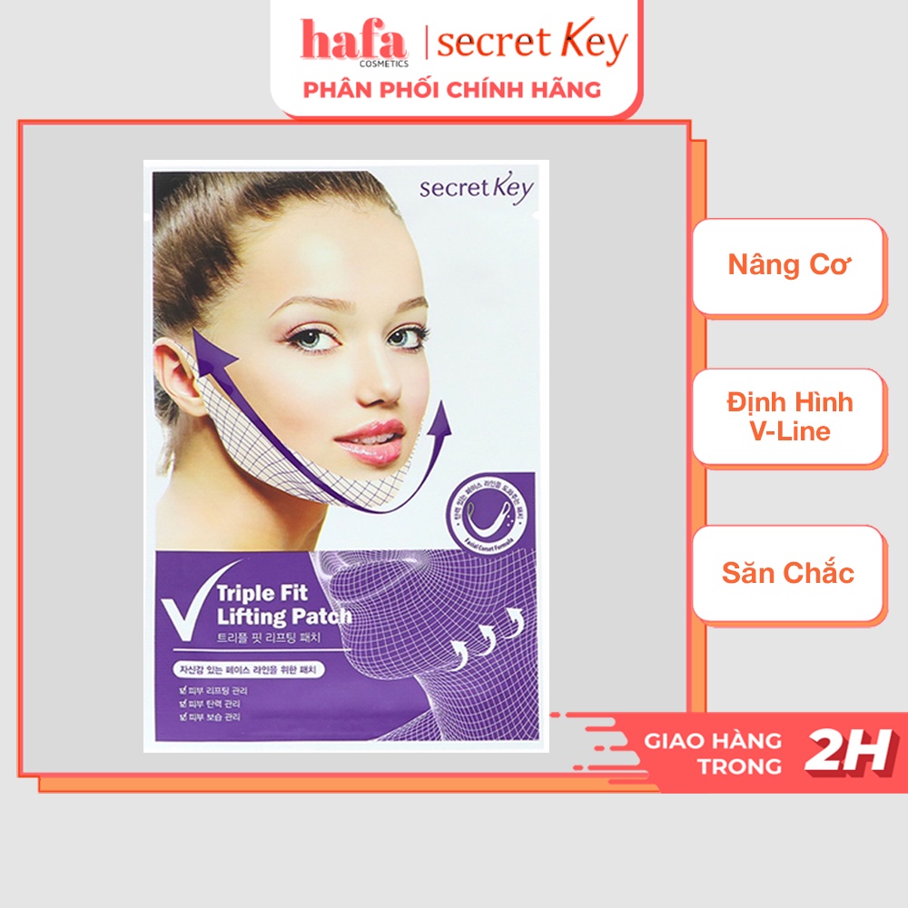 Mặt Nạ Nâng Cơ, Định Hình V-line Cho Khuôn Mặt Secret Key Triple Fit Lifting Patch 20g