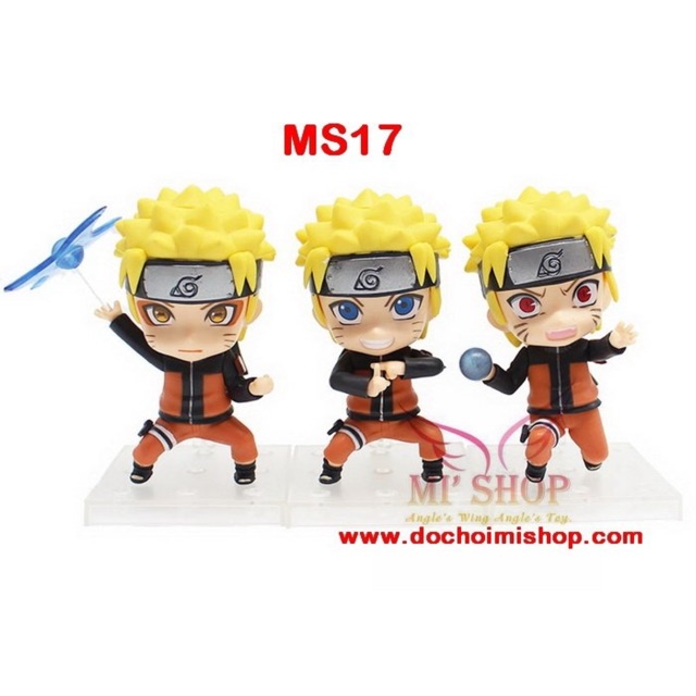 Set 3 Mô Hình NARUTO Q ~ SASUKE Q  Cao 10cm