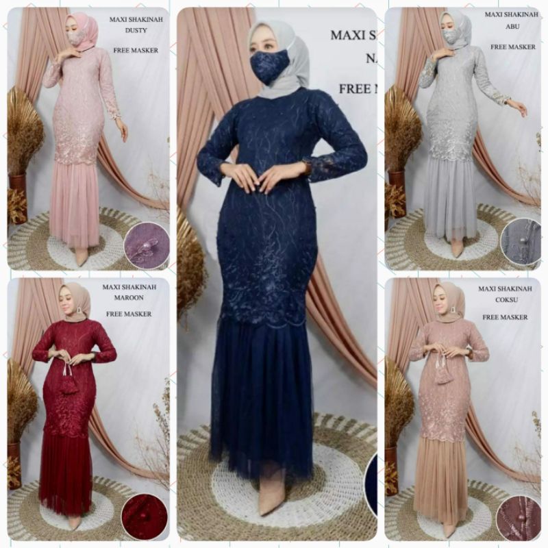 Đầm Duyung + mặt nạ Shakinah Đầm maxi dự tiệc mới nhất. Hồi giáo FASHION. Ldi