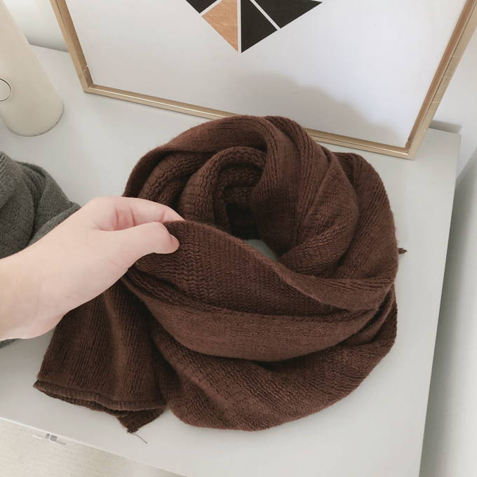 Khăn Choàng Cổ IFNICEFUTURE Màu Trơn Phong Cách Hàn Quốc Thời Trang Nam Nữ