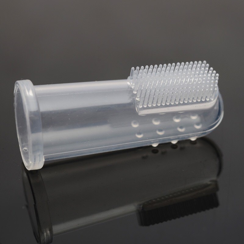 Bàn chải đánh răng đeo tay cho thú cưng chất liệu silicon, bàn chải răng cho chó,mèo