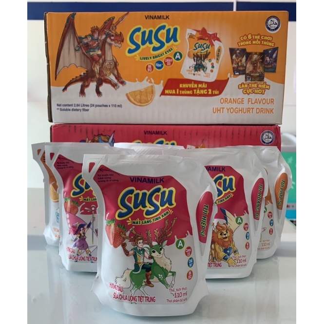 Sữa chua uống Susu túi 110ml Vinamilk