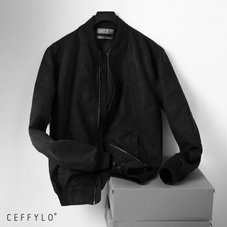 Bomber da lộn trơn Ceffylo Chất Da Lộn Mịn Màng Đẳng Cấp - POLIDO