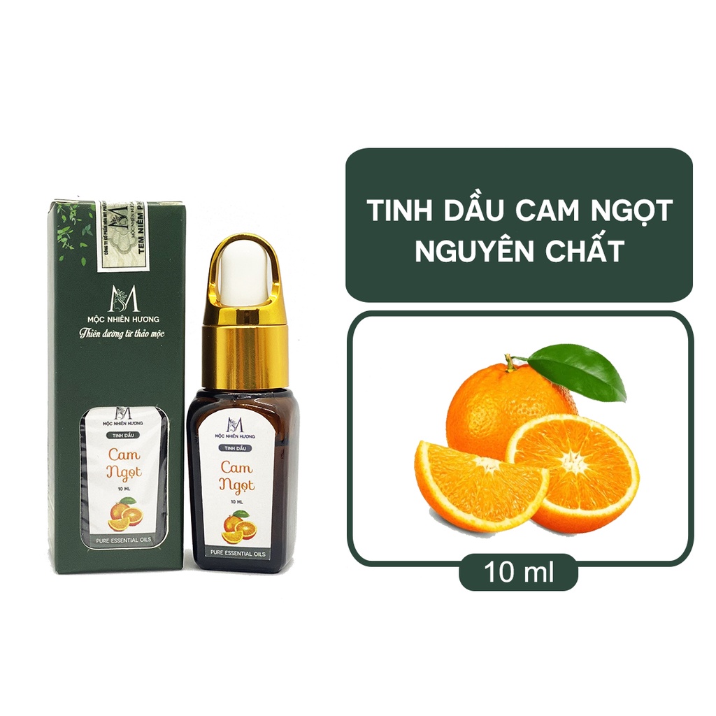 Tinh dầu cam ngọt nguyên chất Mộc Nhiên Hương (10ml/50ml) thơm lâu, diệt khuẩn, thư giãn, xông phòng, đuổi muỗi