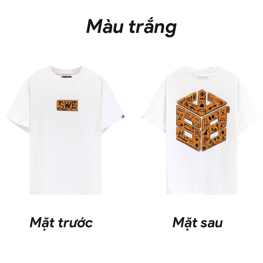 [Xả Kho] Áo thun tay lỡ SWE EGYPT TEE form rộng Unisex nam nữ phong cách Ulzzang - AT11 - Happy Style